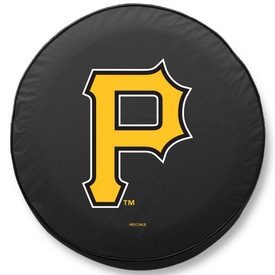 Pittsburgh Pirates Vinyl Tire Cover, AGS-TCAMLBPitBK Pittsburgh Pirates Vinyl Tire Cover, AGS-TCAMLBPitBK