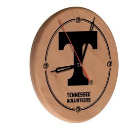 Tennessee Laser Engraved Wood Clock by the Holland Bar Stool Co., WClkLNatTennes