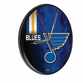 St Louis Blues 13" Solid Wood Clock by Holland Bar Stool Co., WClkPBlk03STLBlu