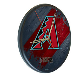 Arizona Diamondbacks 13" Solid Wood Clock, WClkPBlkMLBAri