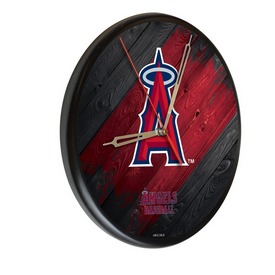Los Angeles Angels 13" Solid Wood Clock, WClkPBlkMLBLAA
