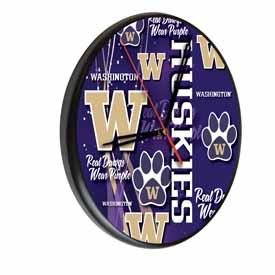 Washington Digitally Printed Wood Clock by the Holland Bar Stool Co., WClkPBlkWashUn