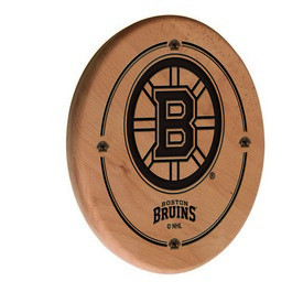Boston Bruins Laser Engraved Wood Sign by the Holland Bar Stool Co., WSgnLNatBosBru
