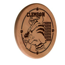 Clemson Laser Engraved Wood Sign by the Holland Bar Stool Co., WSgnLNatClmson