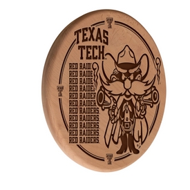 Texas Tech Laser Engraved Wood Sign by the Holland Bar Stool Co., WSgnLNatTXTech