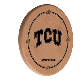 TCU Laser Engraved Wood Sign by the Holland Bar Stool Co., WSgnLNatTexChr