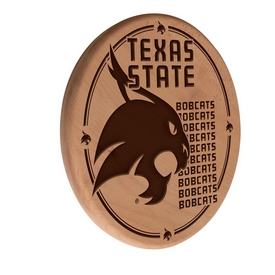 Texas State Laser Engraved Wood Sign by the Holland Bar Stool Co., WSgnLNatTexsSt