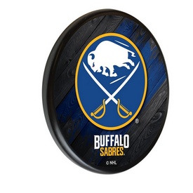 Buffalo Sabres Digitally Printed Wood Sign by the Holland Bar Stool Co., WSgnPBlkBufSab