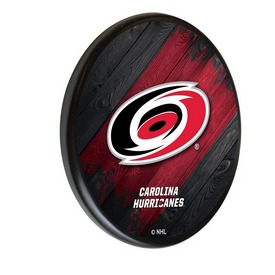 Carolina Hurricanes Digitally Printed Wood Sign by the Holland Bar Stool Co., WSgnPBlkCarHur