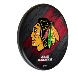 Chicago Blackhawks Digitally Printed Wood Sign by the Holland Bar Stool Co., WSgnPBlkChiHwk