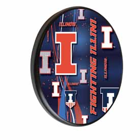 Illinois Digitally Printed Wood Sign by the Holland Bar Stool Co., WSgnPBlkIlliniU
