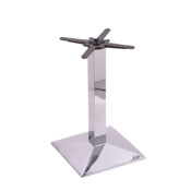 217 Chrome Cast Iron Table Height Base with Square Foot by Holland Bar Stool Company, 21730CH