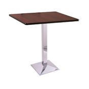 36" 217 Chrome Table with 36" x 36" Square Top by Holland Bar Stool, 21736CH36SQ