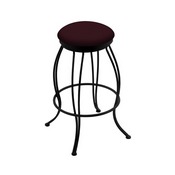 3000 Georgian 30" Swivel Bar Stool with Black Wrinkle Finish and Canter Bordeaux Seat, 300030BW005