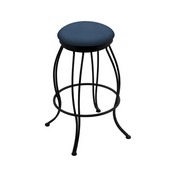 3000 Georgian 30" Swivel Bar Stool with Black Wrinkle Finish and Rein Bay Seat, 300030BW024