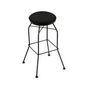 3020 Swivel Stool with Black Wrinkle Finish and Canter Espresso Seat, AGS-302025BW003