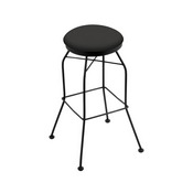 3020 Swivel Stool with Black Wrinkle Finish and Canter Iron Seat, AGS-302025BW008