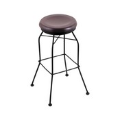3020 Swivel Stool with Black Wrinkle Finish and Dark Cherry Maple Seat, AGS-302025BWDCMpl