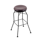 3020 Swivel Stool with Black Wrinkle Finish and Dark Cherry Oak Seat, AGS-302025BWDCOak
