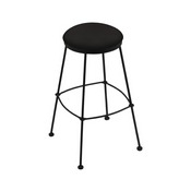 3030 Stationary Stool with Black Wrinkle Finish and Canter Espresso Seat, AGS-303025BW003