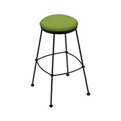 3030 Stationary Stool with Black Wrinkle Finish and Canter Kiwi Green Seat, AGS-303025BW009