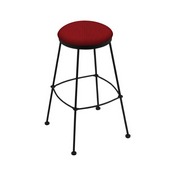 3030 Stationary Stool with Black Wrinkle Finish and Graph Ruby Seat, AGS-303025BW016