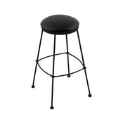 3030 Stationary Stool with Black Wrinkle Finish and Black Vinyl Seat, AGS-303025BWBlkVinyl