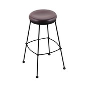 3030 Stationary Stool with Black Wrinkle Finish and Dark Cherry Oak Seat, AGS-303025BWDCOak