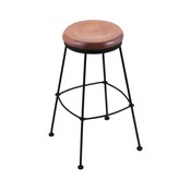 3030 Stationary Stool with Black Wrinkle Finish and Medium Maple Seat, AGS-303025BWMedMpl
