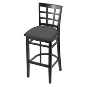 3130 Stool with Black Finish and Canter Storm Seat, AGS-313025Blk004