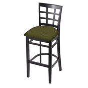 3130 Stool with Black Finish and Graph Parrot Seat, AGS-313025Blk015