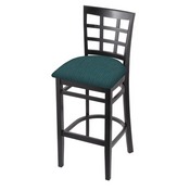3130 Stool with Black Finish and Graph Tidal Seat, AGS-313025Blk022