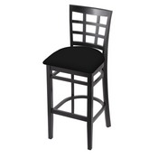 3130 Stool with Black Finish and Black Vinyl Seat, AGS-313025BlkBlkVinyl