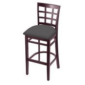 3130 Stool with Dark Cherry Finish and Canter Storm Seat, AGS-313025DC004