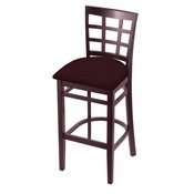3130 Stool with Dark Cherry Finish and Canter Bordeaux Seat, AGS-313025DC005