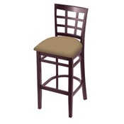 3130 Stool with Dark Cherry Finish and Canter Sand Seat, AGS-313025DC013