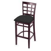 3130 Stool with Dark Cherry Finish and Graph Coal Seat, AGS-313025DC018