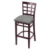 3130 Stool with Dark Cherry Finish and Graph Alpine Seat, AGS-313025DC020