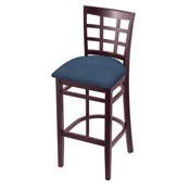 3130 Stool with Dark Cherry Finish and Rein Bay Seat, AGS-313025DC024