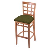 3130 Stool with Medium Finish and Graph Parrot Seat, AGS-313025Med015