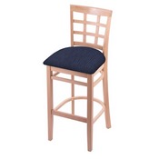 3130 Stool with Natural Finish and Graph Anchor Seat, AGS-313025Nat014
