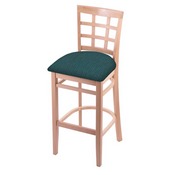 3130 Stool with Natural Finish and Graph Tidal Seat, AGS-313025Nat022