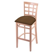 3130 Stool with Natural Finish and Rein Thatch Seat, AGS-313025Nat026