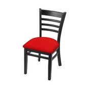 3140 18" Chair with Black Finish and Canter Red Seat, 314018Blk011