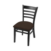 3140 18" Chair with Black Finish and Rein Coffee Seat, 314018Blk025