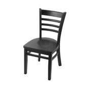 3140 18" Chair with Black Finish and Black Seat, 314018BlkBlk