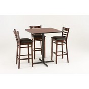 3140 Stool with Dark Cherry Finish and Canter Saddle Seat, AGS-314025DC012