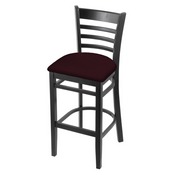 3140 Stool with Black Finish and Canter Bordeaux Seat, AGS-314025Blk005