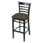 3140 Stool with Black Finish and Canter Earth Seat, AGS-314025Blk006