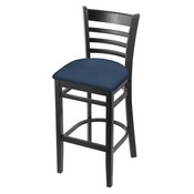 3140 Stool with Black Finish and Rein Bay Seat, AGS-314025Blk024
